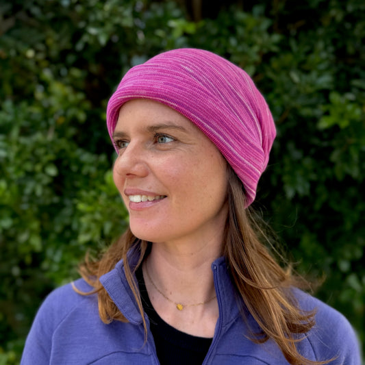 Cherry Blossom Merino Beanie Wrap - Shipped from Wales UK