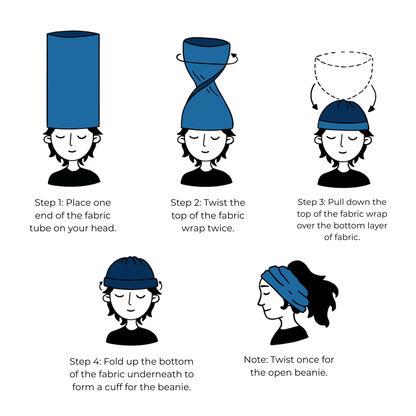 Merino Beanie Wraps: All Colours - Ships from Wales UK