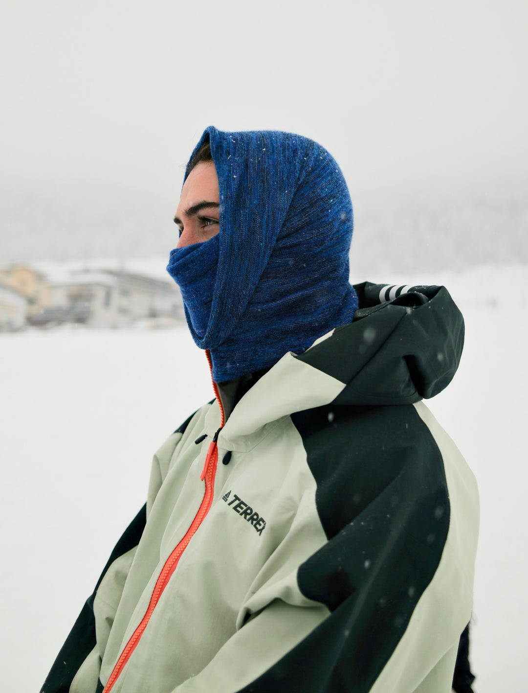 Alpine Blue Merino Beanie Wrap