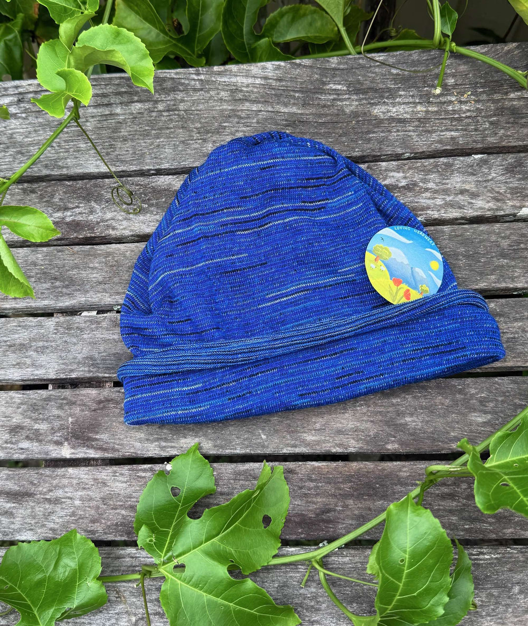 Alpine Blue Merino Beanie Wrap