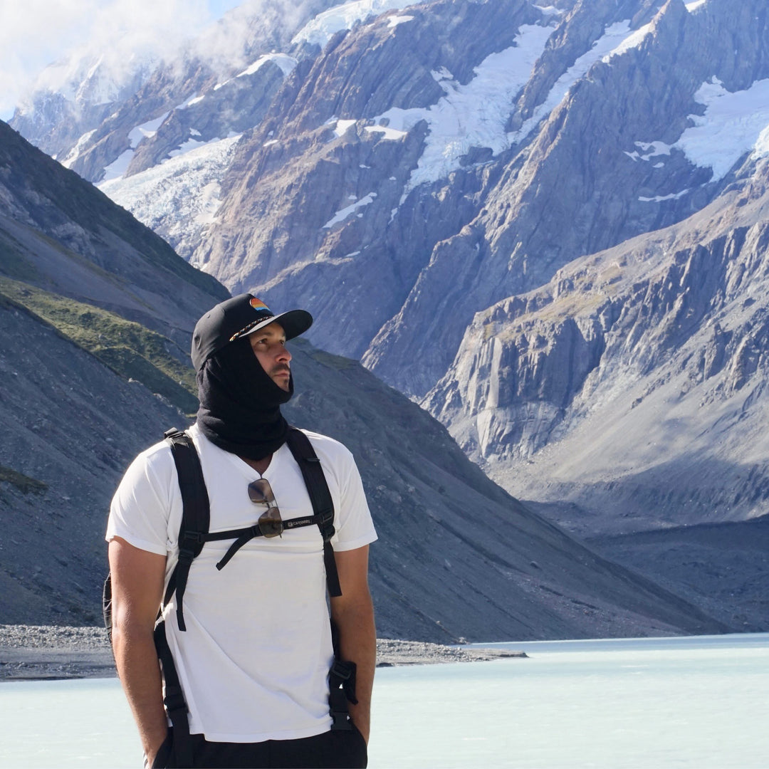 Black Merino Beanie Wrap - Ships from Wales UK