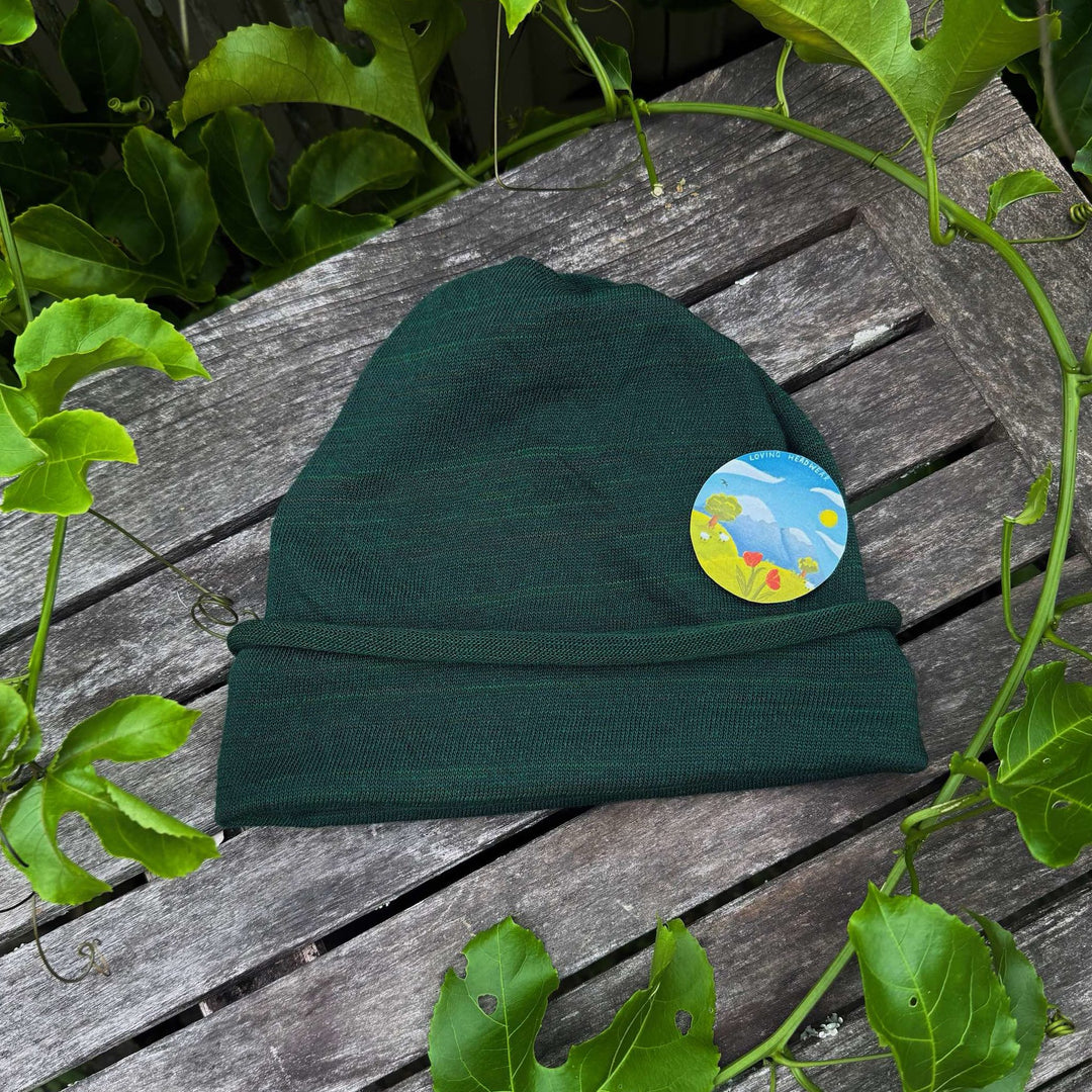 Forest Green Merino Beanie Wrap - Ships from Wales UK