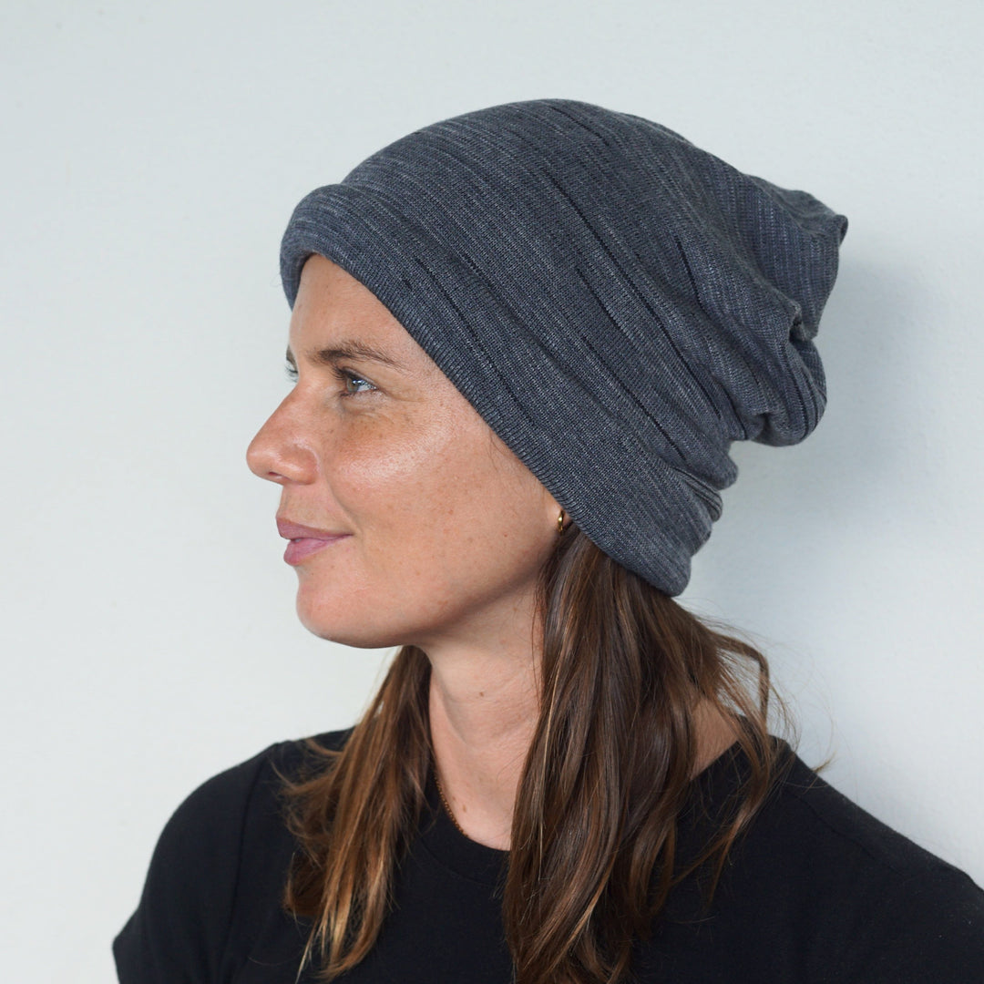 Grey Delight Merino Beanie Wrap - Shipped from Wales UK