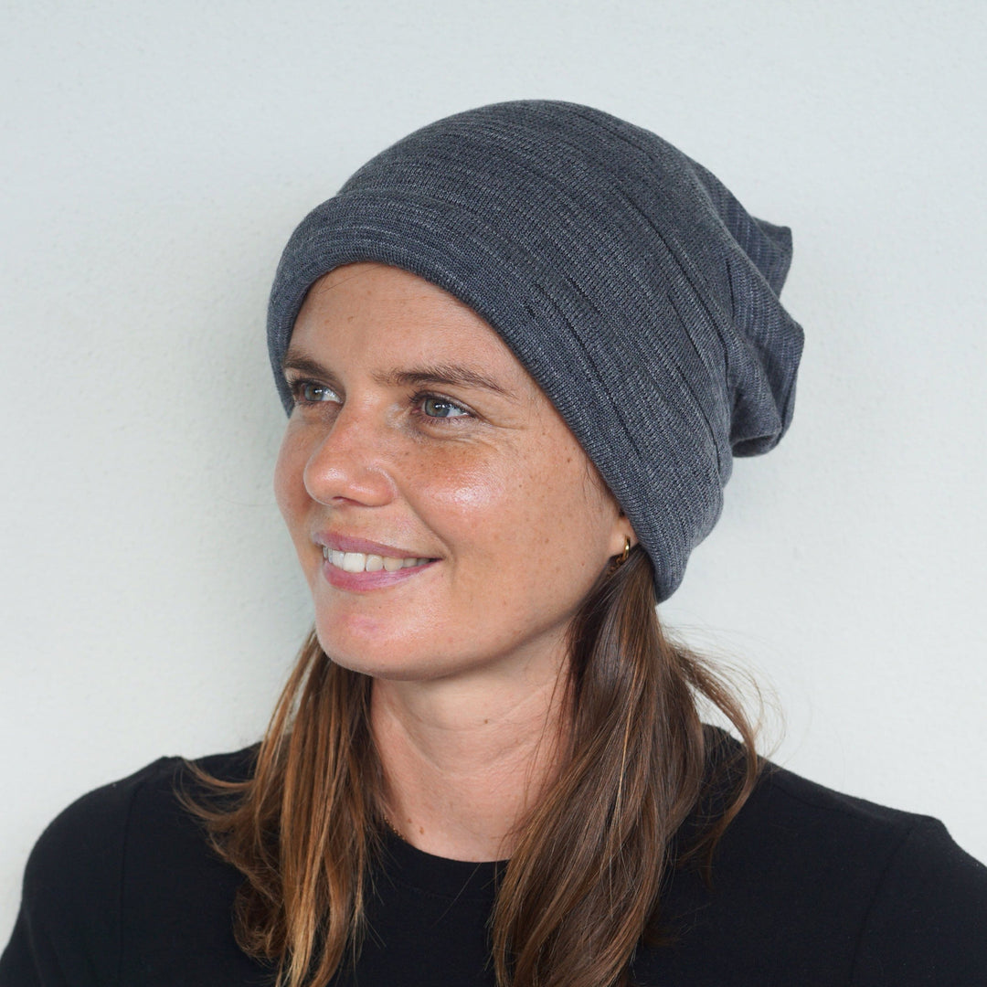 Grey Delight Merino Beanie Wrap - Shipped from Wales UK