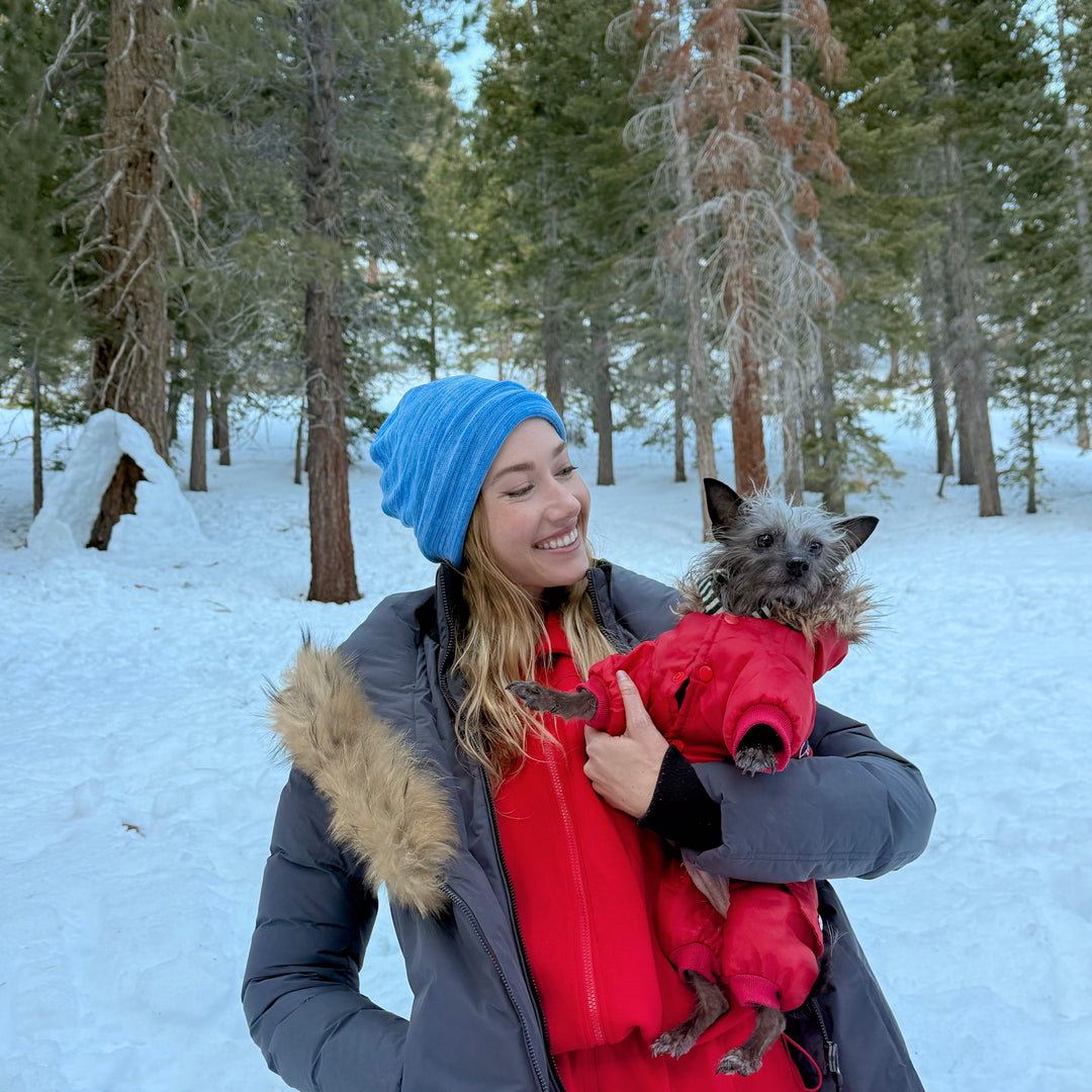 Ice Blue Merino Beanie Wrap - Ships from Wales UK