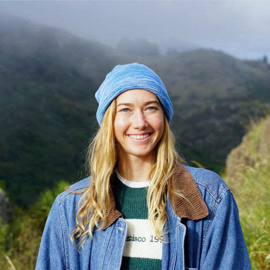 Ice Blue Merino Beanie Wrap - Ships from Wales UK
