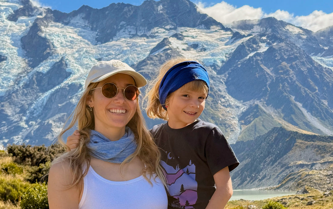 Ice Blue Merino Beanie Wrap