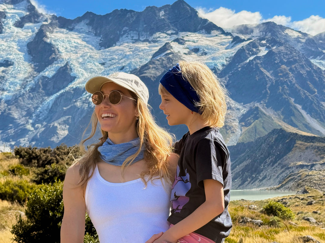 Ice Blue Merino Beanie Wrap