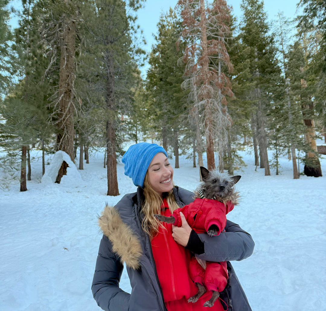 Ice Blue Merino Beanie Wrap