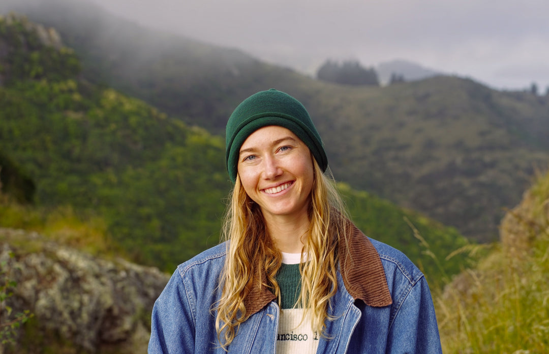 Forest Green Merino Beanie Wrap