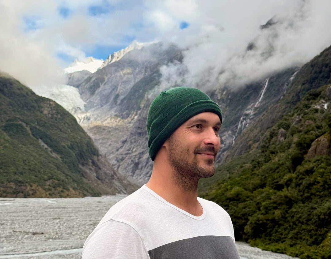 Forest Green Merino Beanie Wrap