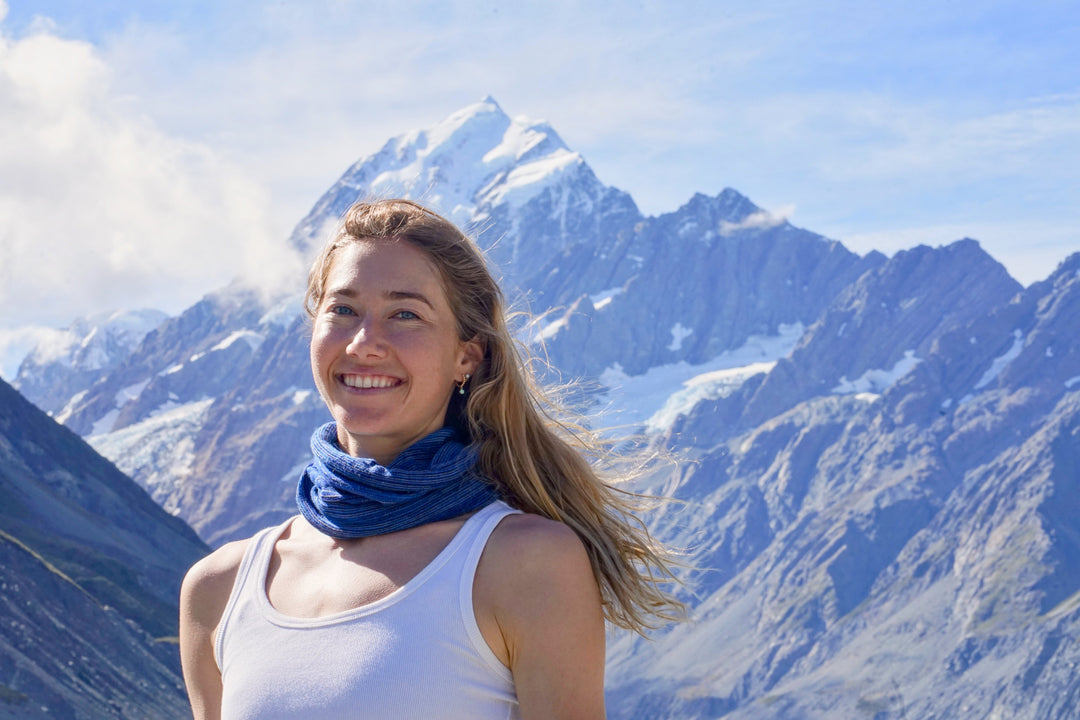 Alpine Blue Merino Beanie Wrap