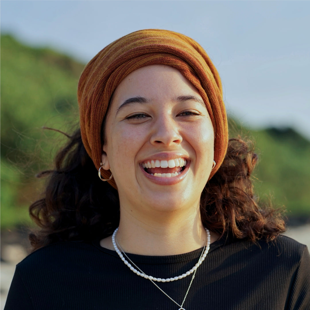 Mustard Tan Merino Beanie Wrap - Ships from Wales UK