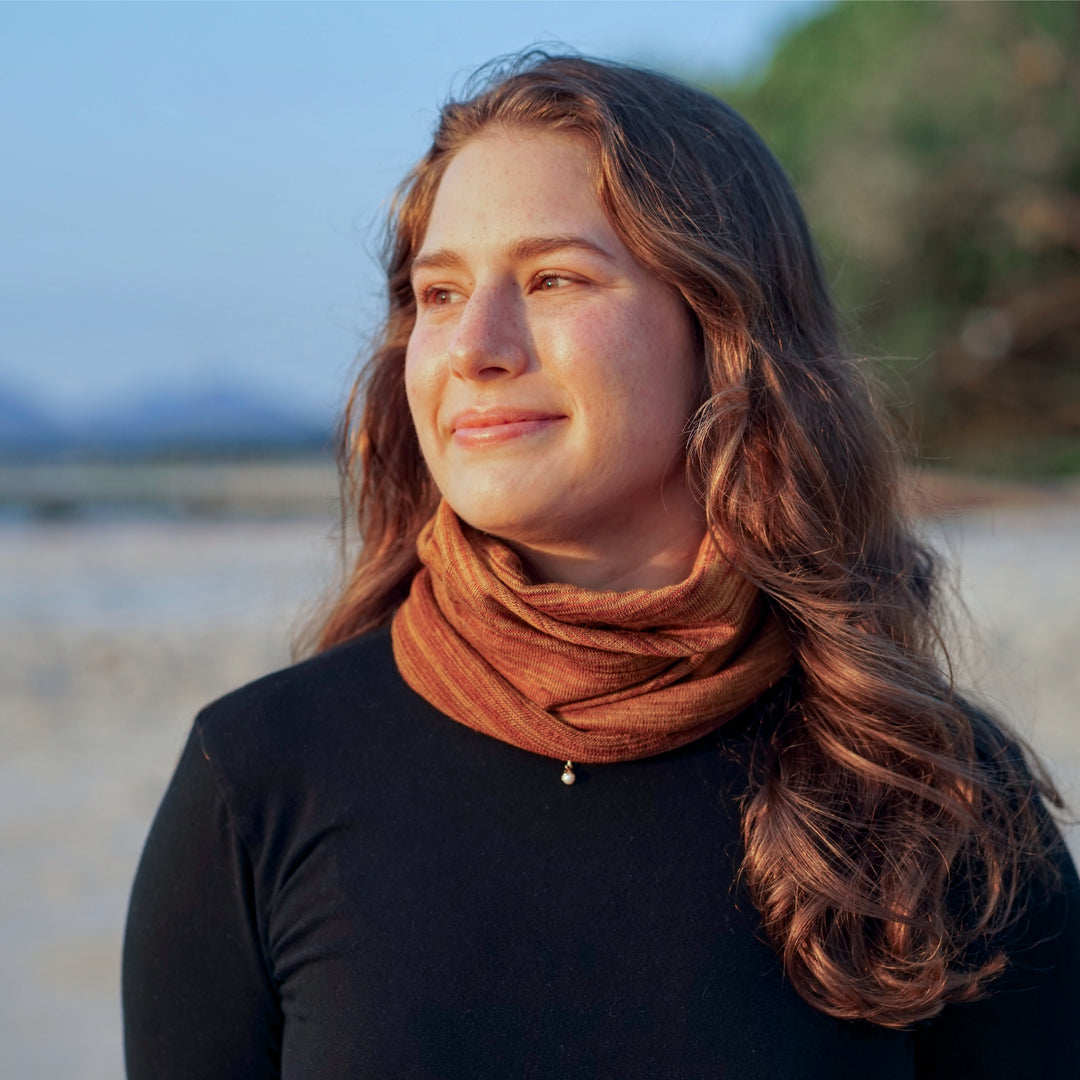 Mustard Tan Merino Beanie Wrap - Ships from Wales UK