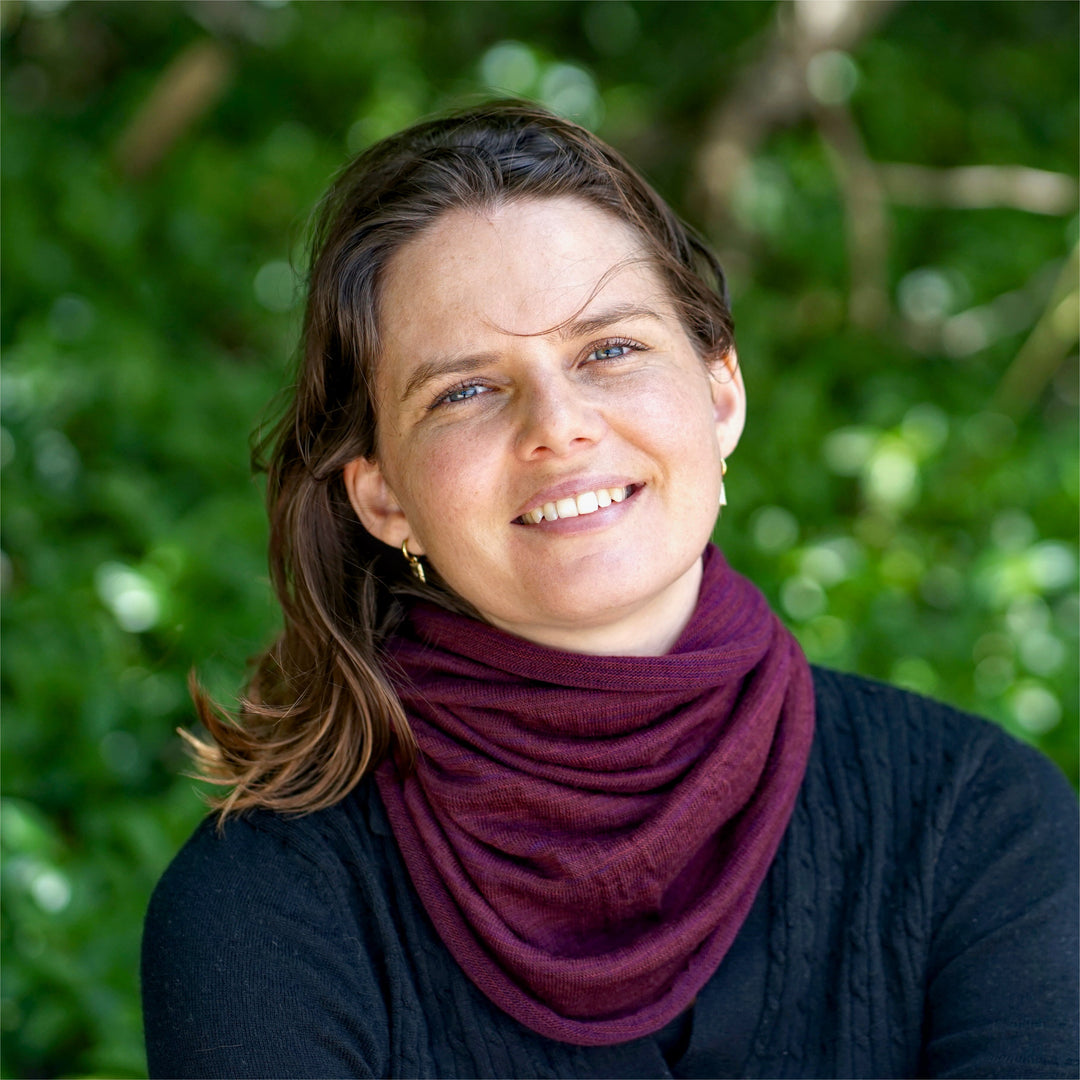 Rustic Plum Merino Beanie Wrap - Ships from Wales UK