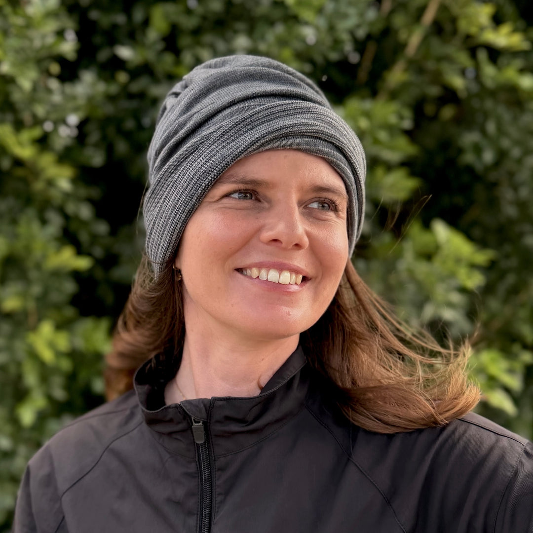 Grey Delight Merino Beanie Wrap - Shipped from Wales UK
