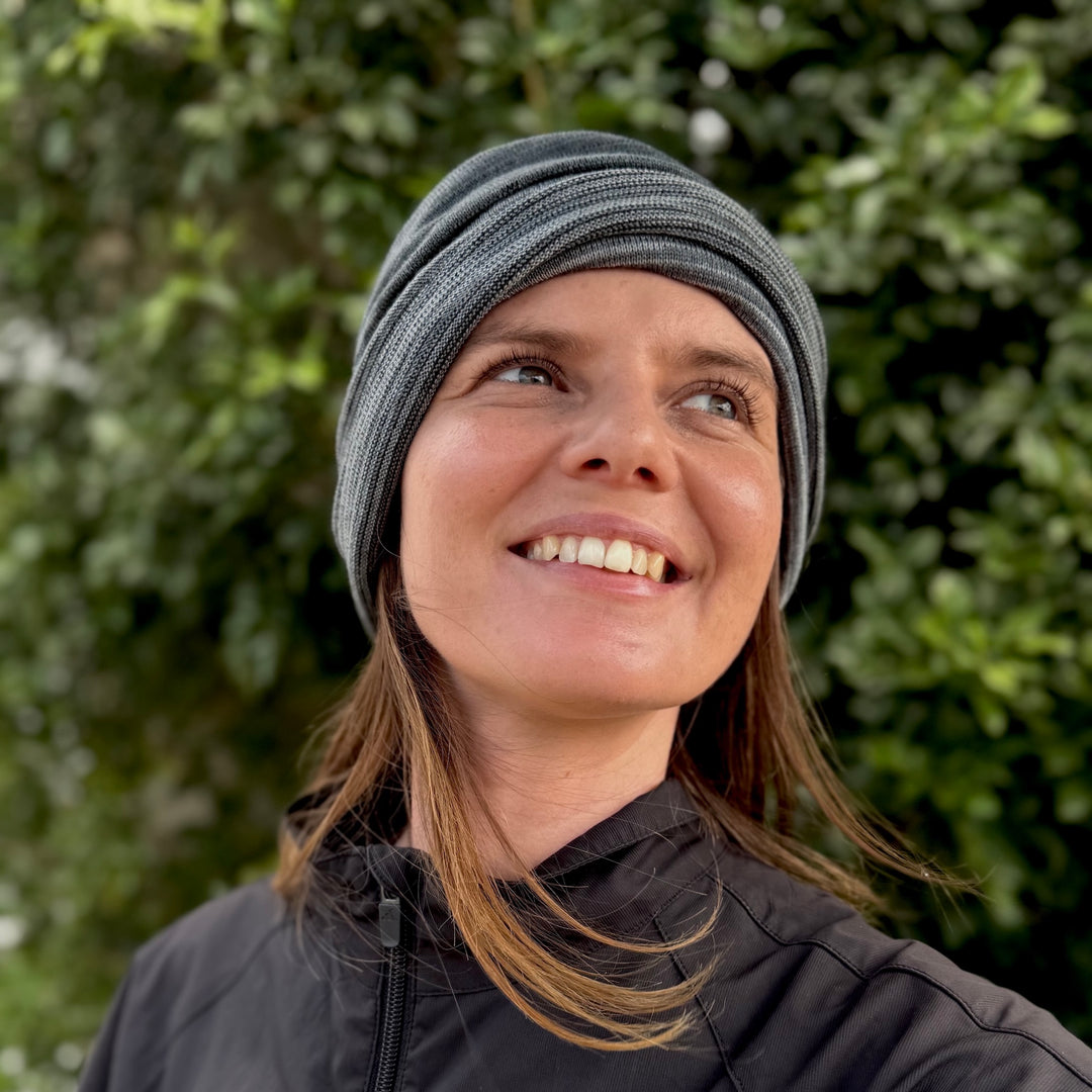 Grey Delight Merino Beanie Wrap - Shipped from Wales UK
