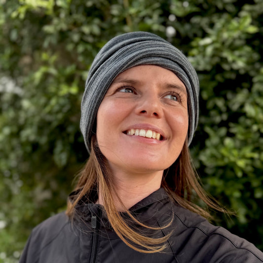 Grey Delight Merino Beanie Wrap - Shipped from Wales UK