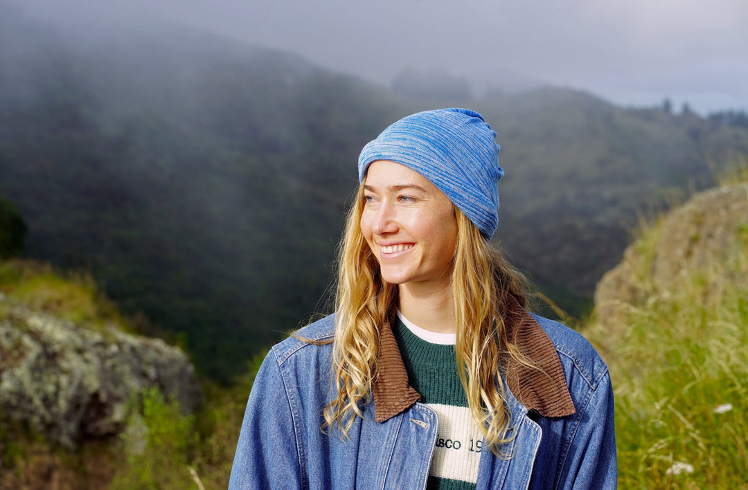 Ice Blue Merino Beanie Wrap