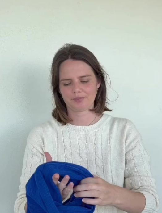 Ice Blue Merino Beanie Wrap