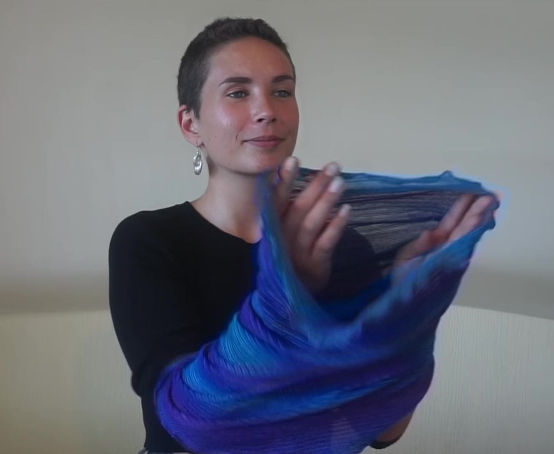 Ocean Blues Turban Wrap / Head Wrap Hand dyed